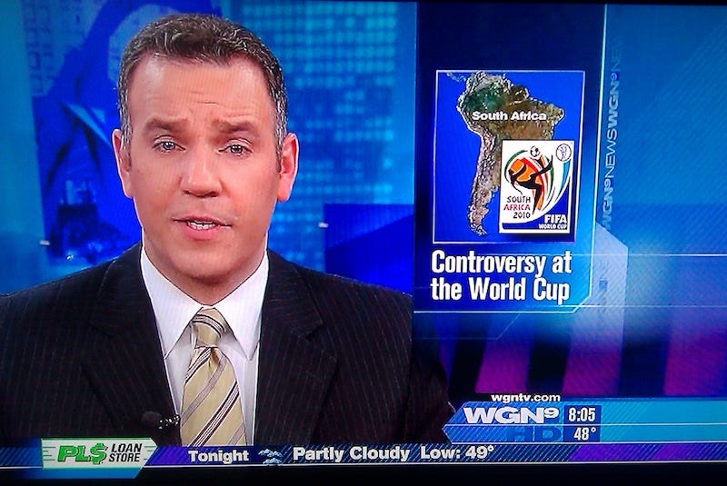 Illustration for article titled TV People Confuse World Cup Host Country With Similarly Named Landmass