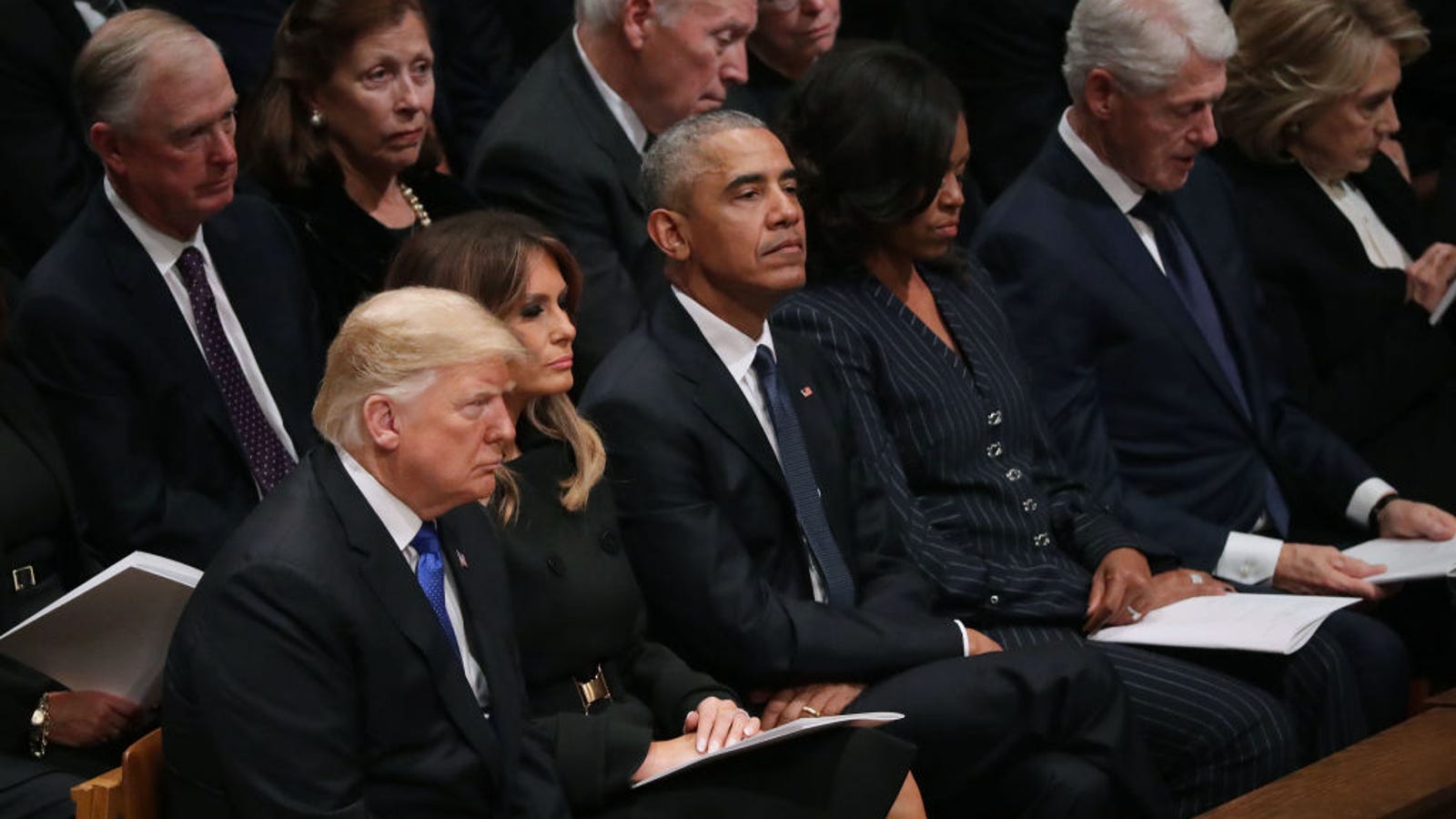 Y'all's Triflin'-Ass President Can't Even Sit Up Straight During a Funeral