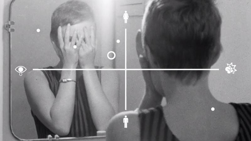 Illustration for article titled This montage of movie characters looking in the mirror is smashing