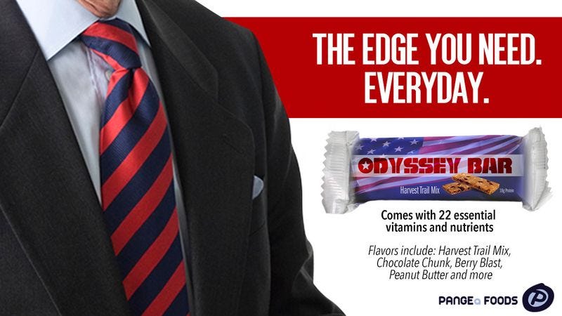 Illustration for article titled Finally! An Energy Bar For Former Presidents!