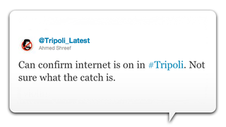 Illustration for article titled Someone in Tripoli Keeps Trying to Turn the Internet Back On