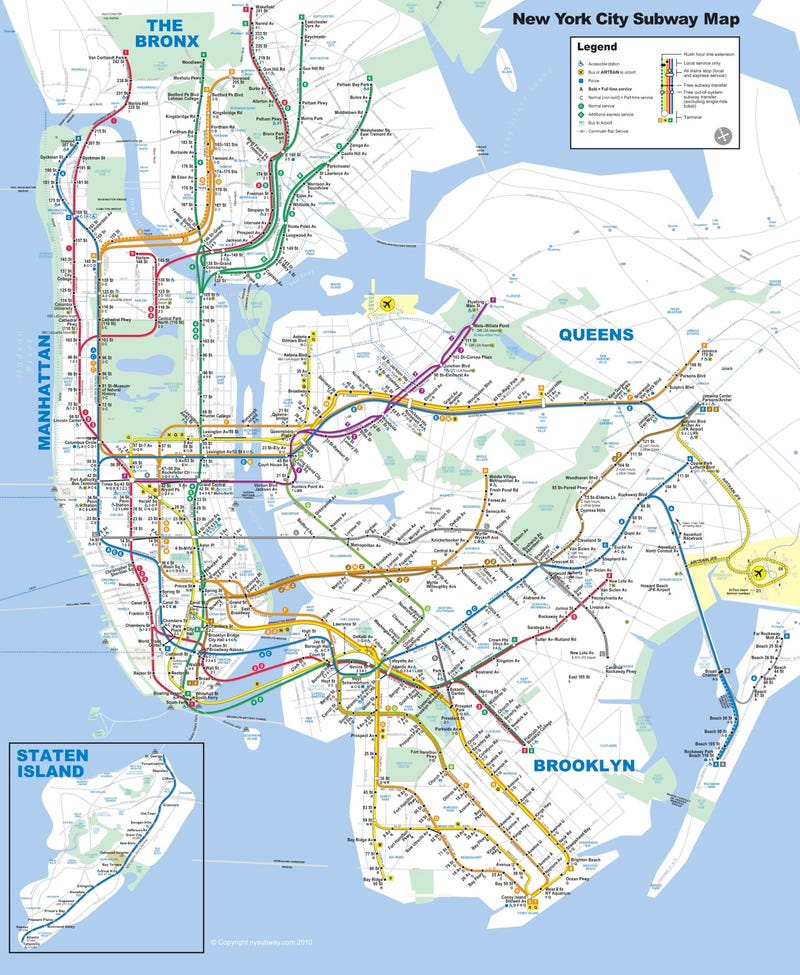 How do you find out where the E train stops in New York?