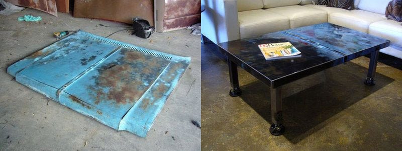 Car Hood Coffee Tables Brings the Garage Into the Living Room