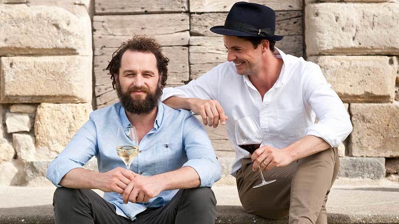 Matthew Rhys (left) and Matthew Goode on The Wine Show