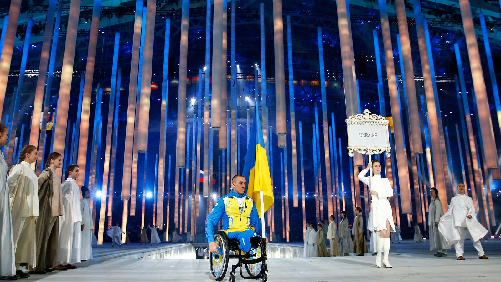 Ukraine Team Stages Symbolic Protest At Sochi Paralympics
