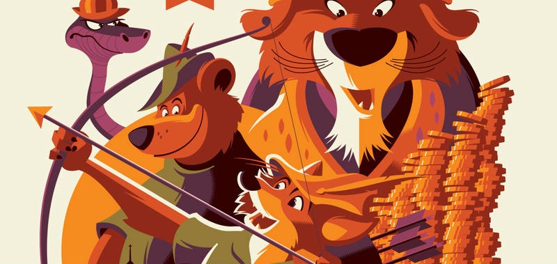 Illustration for article titled Disney's Precursor to Zootopia, Robin Hood, Gets a Colorful New Poster