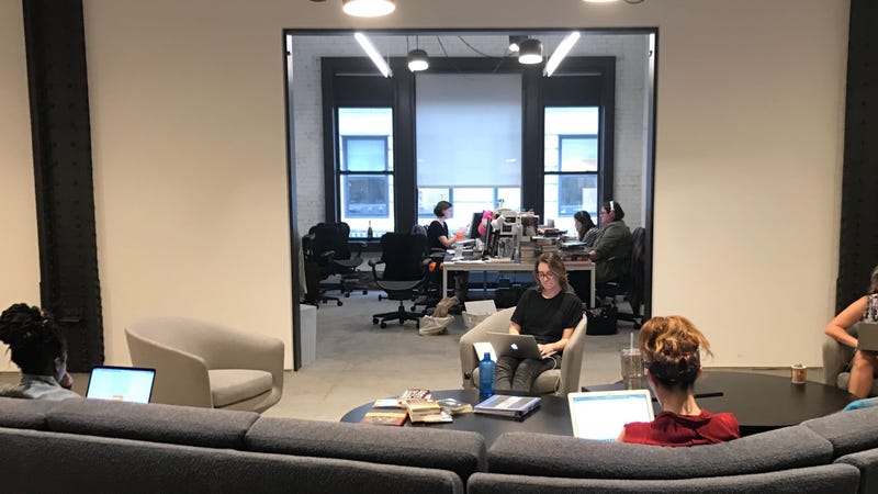 Jezebel staffers taking advantage of the general sense of peace and accomplishment that comes from a day at Jezebel. Images by Joanna Rothkopf.
