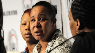 Lesley McFadden, Michael Brown’s mother; Esaw Snipes, Eric Garner’s widow; and Valerie Bell, mother of Sean Bell, sit on a police-brutality panel at the National Action Network Convention in New York City April 8, 2015.Aaron J./National Action Network