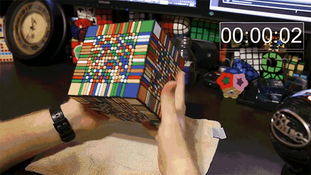 It Took This Guy Over 7 Hours To Solve the World's Hardest Rubik's Cube