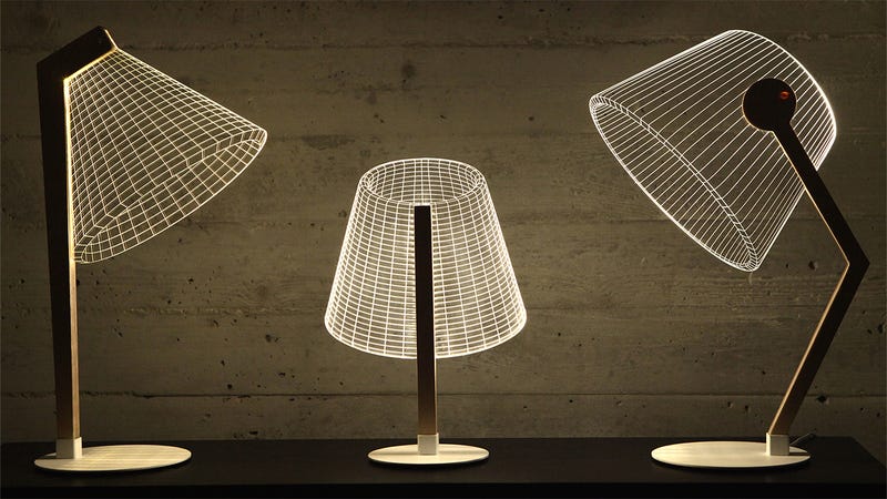 The Shade On These Perfectly Flat Lamps Is Just An Optical