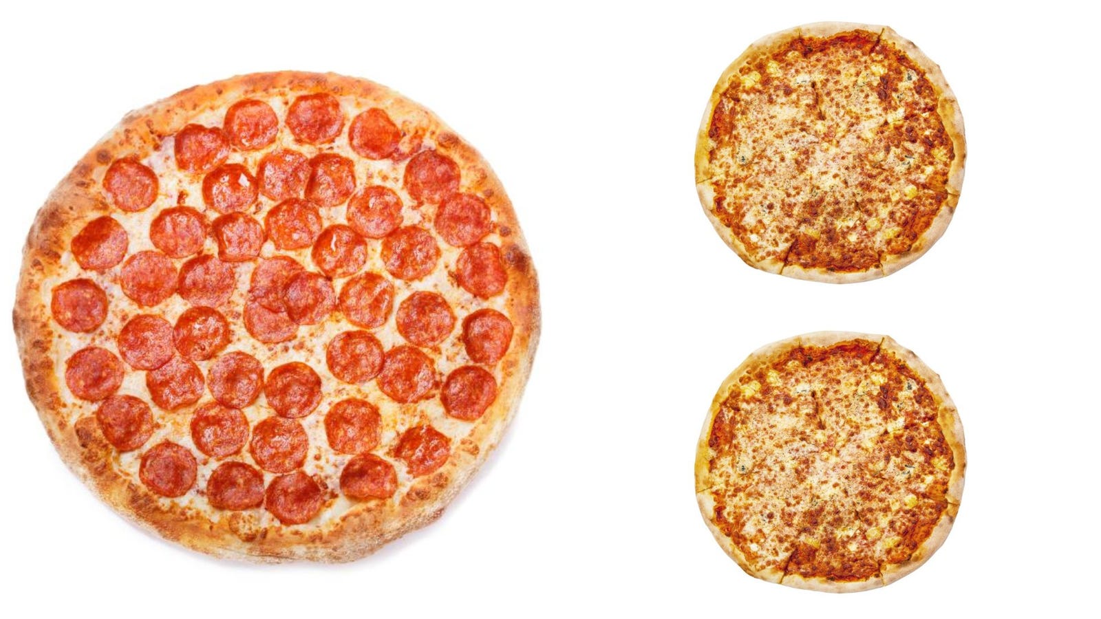 2 small pizzas vs 1 large