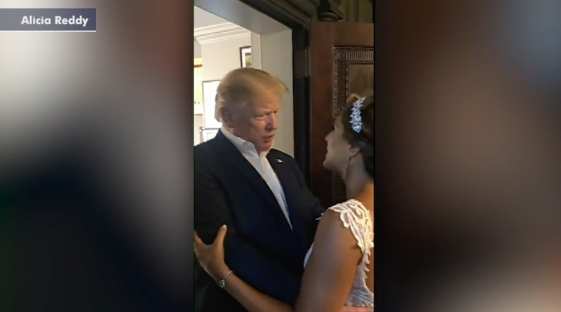 Illustration for article titled Wedding Crasher President Drops In on Deranged Trump-Themed Nuptials