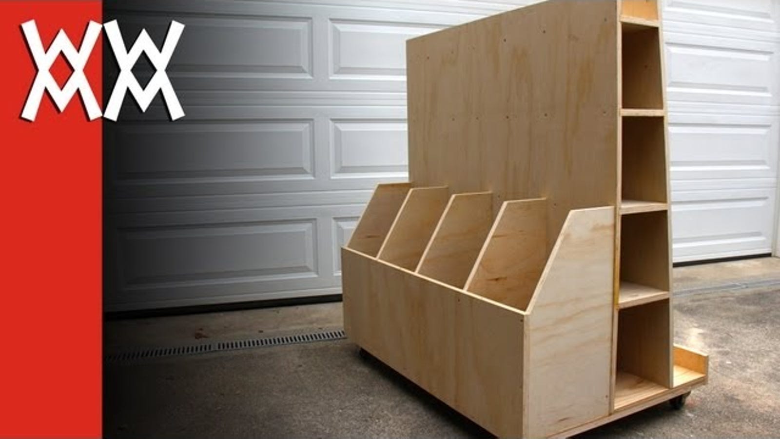 Build a Lumber Storage Cart to Hold Half Sheet Plywood and 