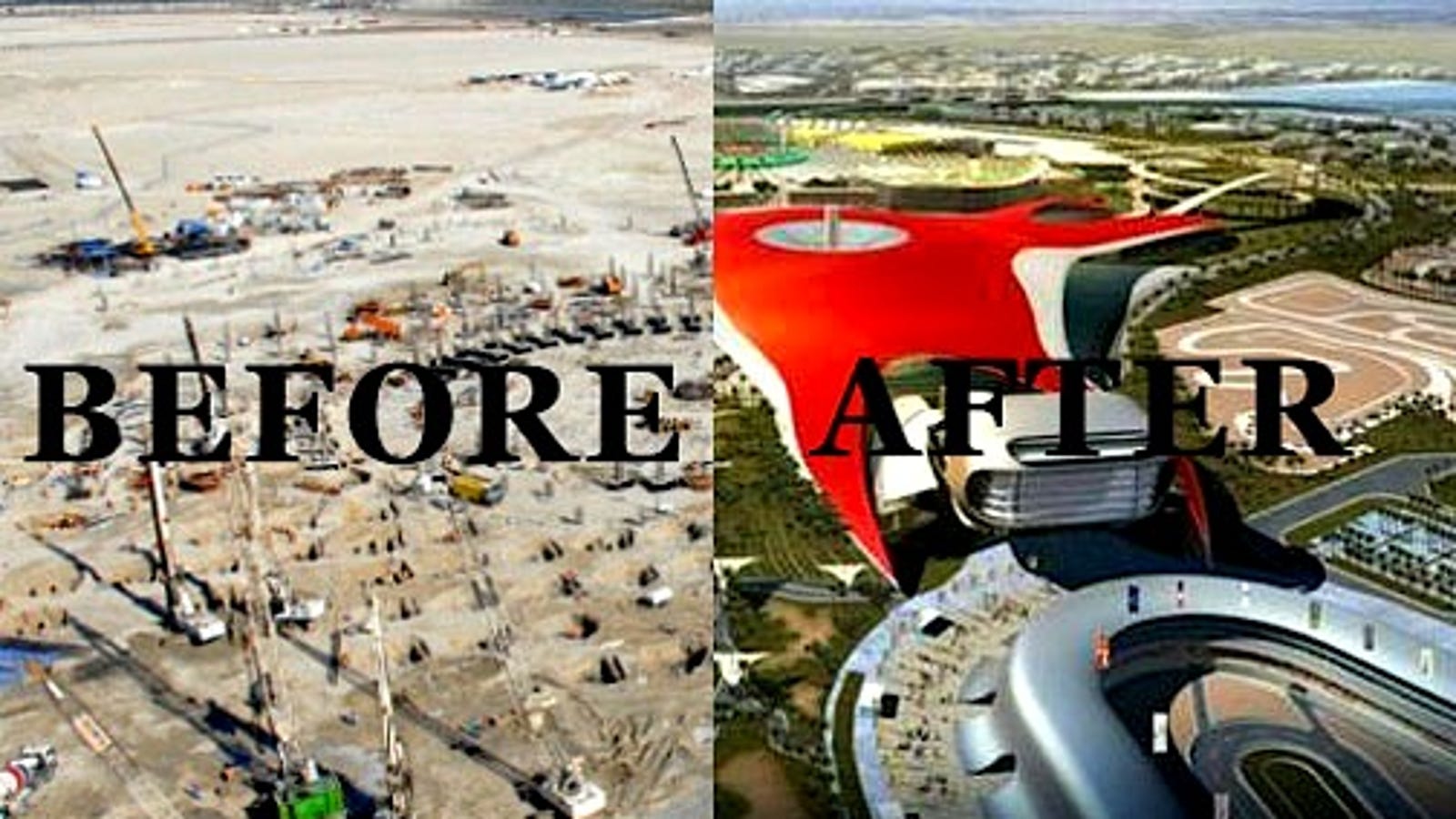 Time-Lapse Gallery Of Abu Dhabi's Nearly-Completed Ferrari World Theme Park