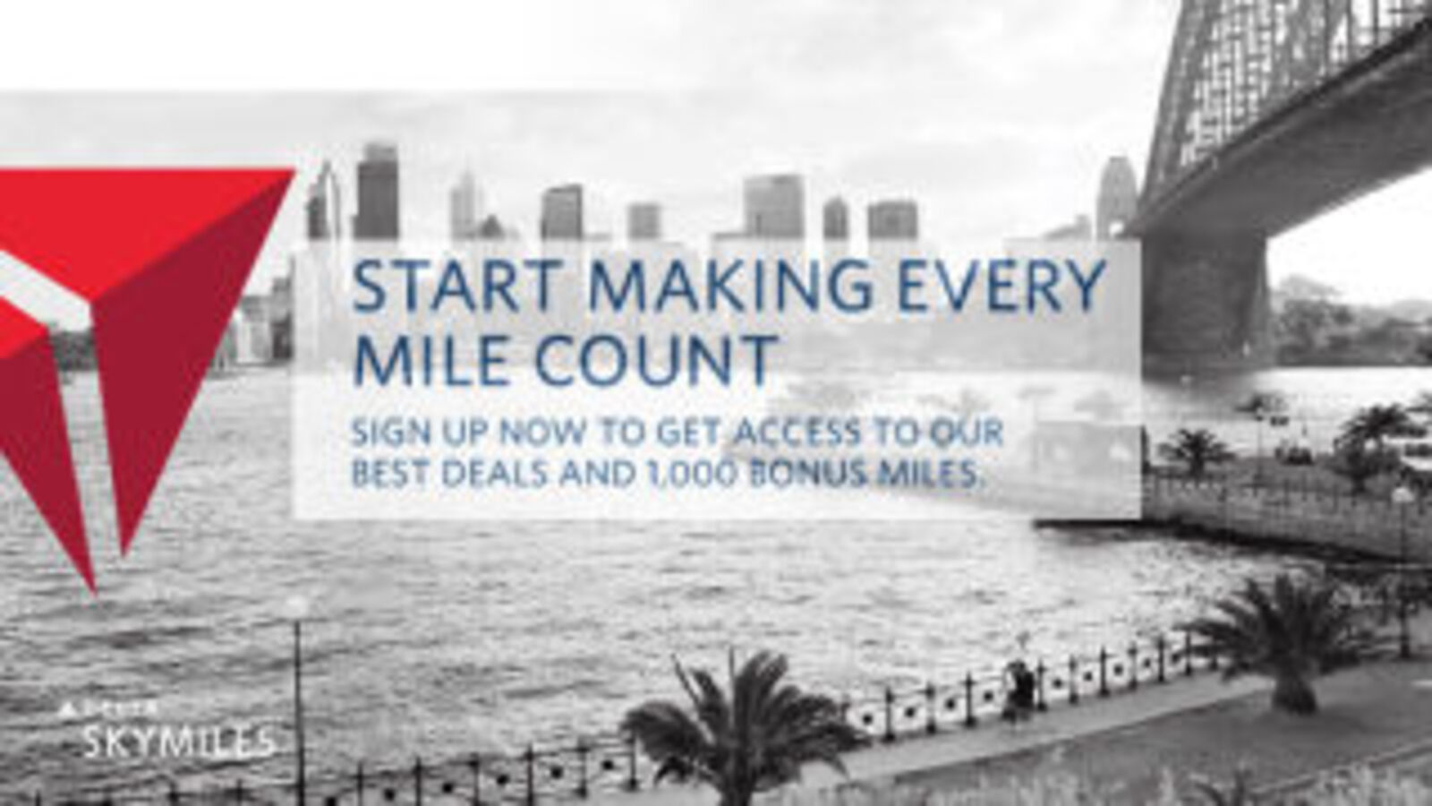 Sign Up for Delta Email Promotions, Get 1,000 Delta