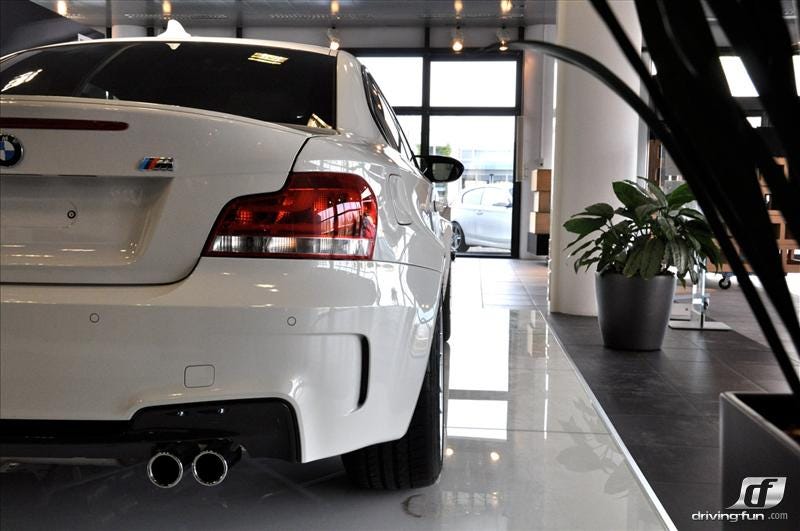 Illustration for article titled Virginal BMW 1M Wears Showroom White