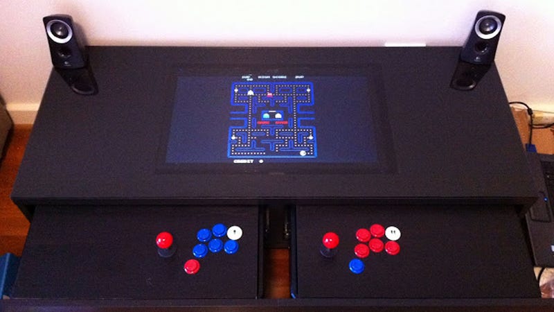 Turn A Coffee Table Into An Awesome Two Player Arcade Cabinet It S Easy Enough To Turn Your Computer Into A Retro Arcade But Ikea Er Sam Decided Take Step Further And Build His Cabinet