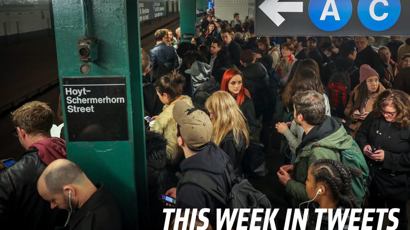 The current Subway platform norm. Hoyt-Schermerhorn subway platform in April 2018.