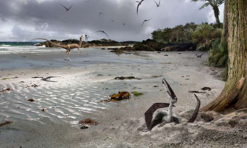 Baby pterosaurs, imagined by an artist.