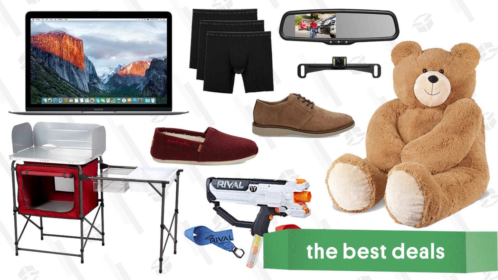 QnA VBage Wednesday's Best Deals: Camp Kitchens, TOMS, Giant Teddy Bears, and More