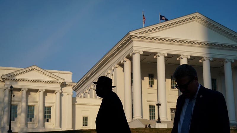 People walking in front of the Virginia State Capitol in February 2019.