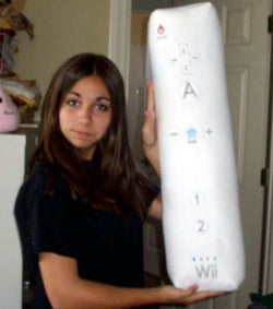 Illustration for article titled Wiimote Plushie Pillow