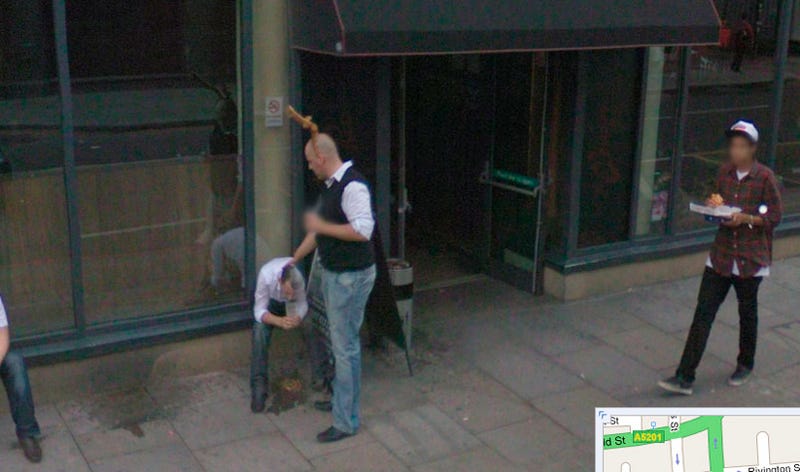 Google Streetview Captures British People Drunkenly Vomiting