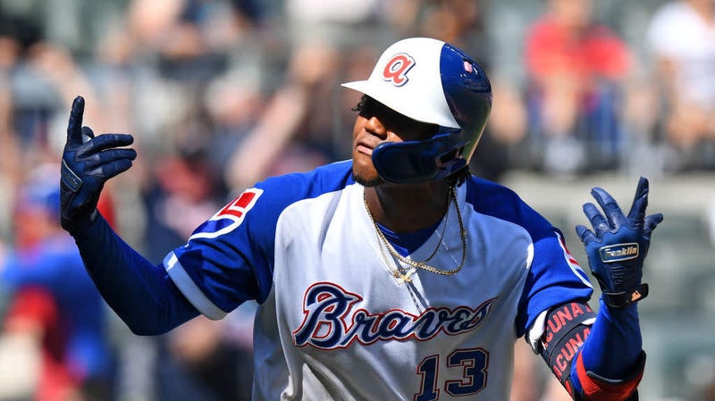 Illustration for article titled Ronald Acuña Jr. Submits The Bat Flip Of The Year