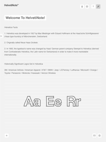 Illustration for article titled HelvetiNote Turns Your iPad Into A Beautiful, Minimalist Writing Tool