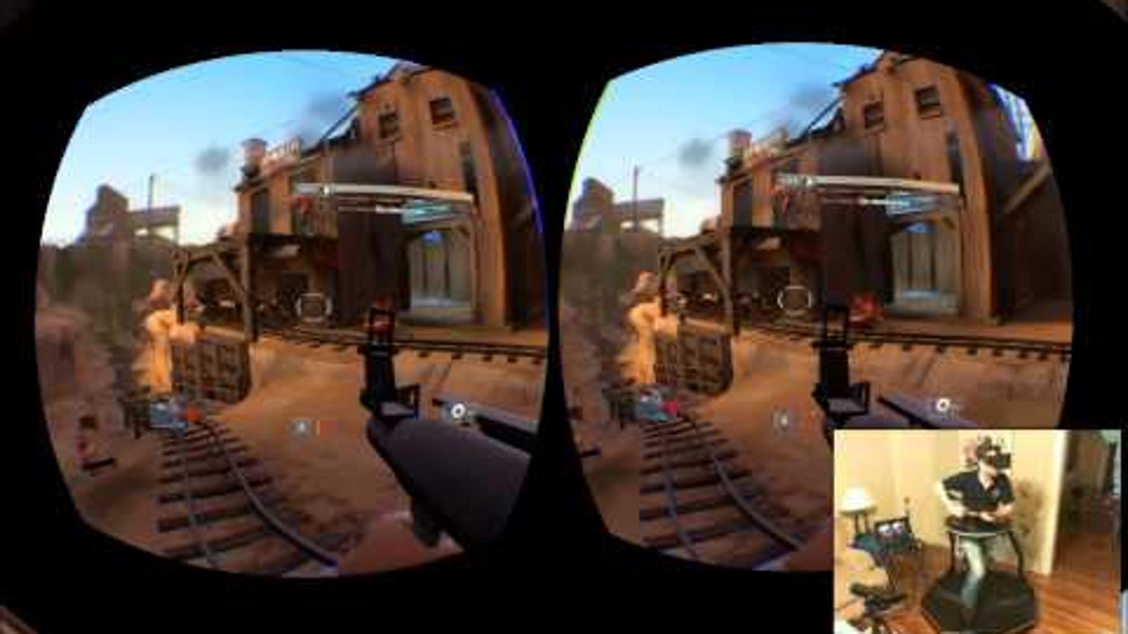 Watch A Gamer Combine A Vr Headset With An Omnidirectional