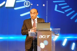 Illustration for article titled Acer Mystery "Blue" Mobile Gadget Press Conference