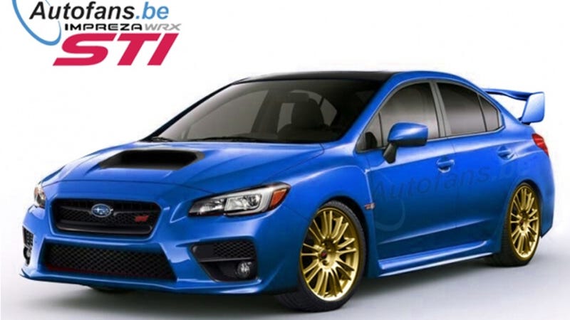 Illustration for article titled The 2015 Subaru WRX STI Better Look Exactly Like This Render