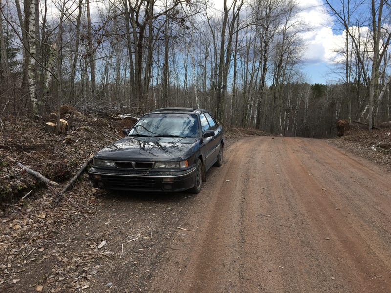 Illustration for article titled Took the Galant for a logging road blast.
