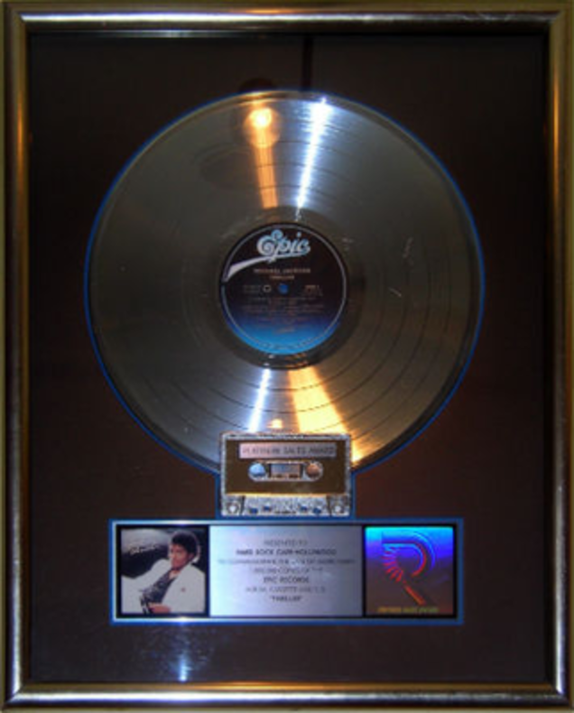 Thriller platinum plaque (Wikipedia.com)