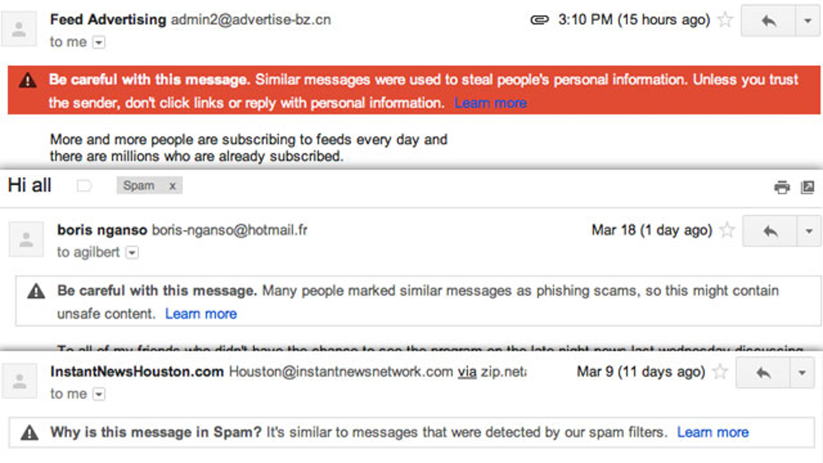 filemail use for spam email