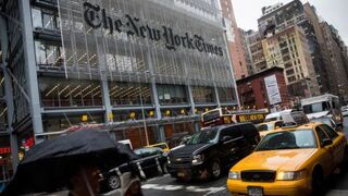 Scene outside the New York Times Building on Oct. 1, 2014, in New York CityAndrew Burton