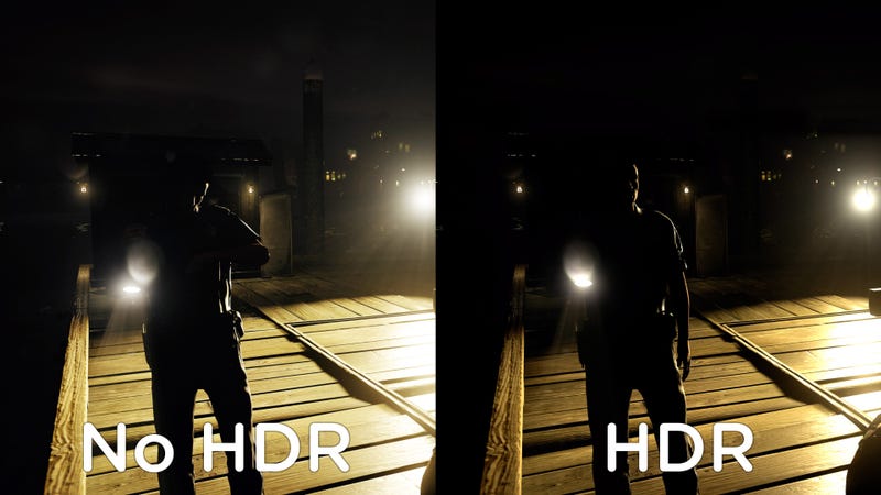 This is an example of HDR from the game Infamous First Light. As this is a JPEG viewed on a non-HDR monitor it will appear different from the real thing.