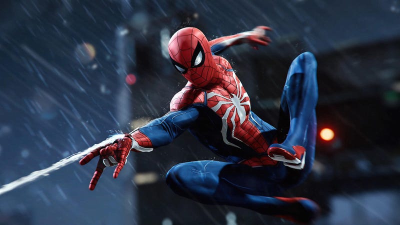 Illustration for article titled Goofy Spider-Man Glitch Turns Everyone Into Walking Piles Of Denim