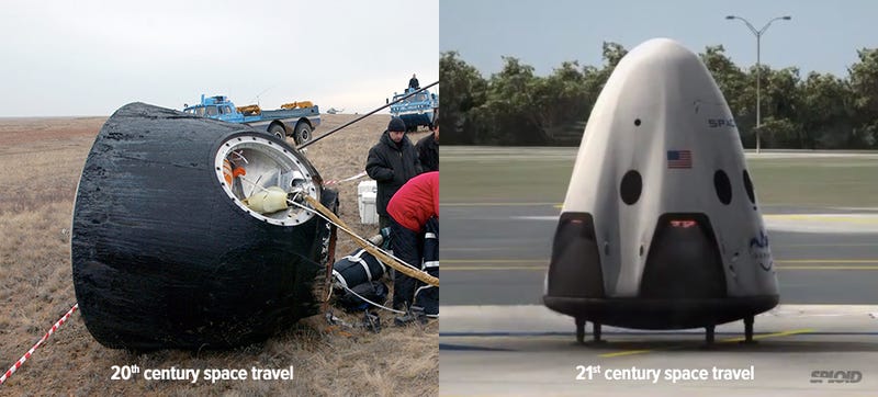 Illustration for article titled How SpaceX Dragon V2 dramatically changes space travel in one image