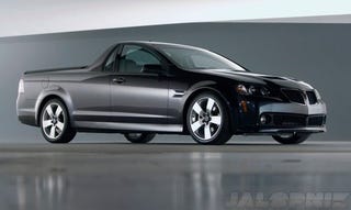 Illustration for article titled REPORT: The Pontiac G8 El Camino, GXP Live... As Holdens!