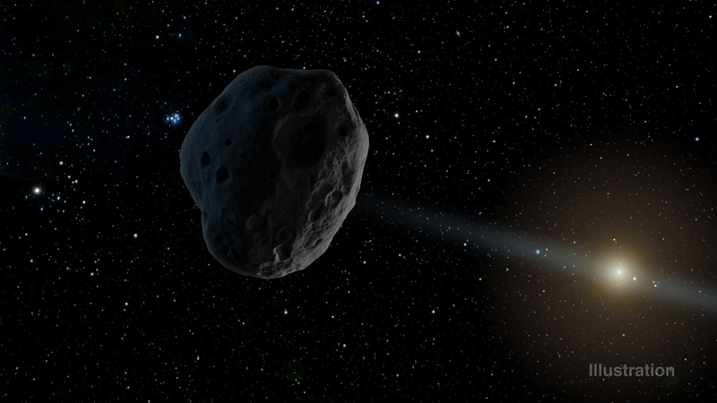 Artist’s impression of 2016 WF9, a celestial object that thankfully does not threaten Earth.
