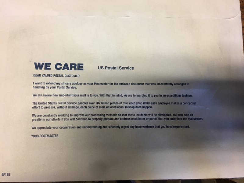 Illustration for article titled The Postal Service cares....... wait what?!