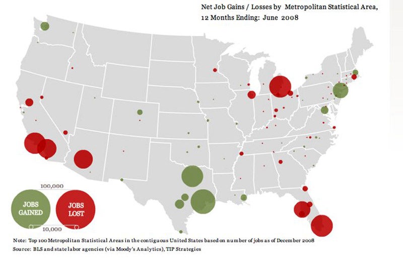 Employment Maps from the Economic Apocalypse