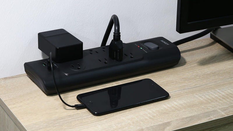AUKEY Power Strip Surge Protector with 8 Outlets and 2 USB Charging Ports | $24 | Amazon | Promo code 4JKEH4A8