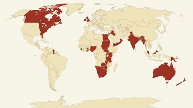 This Map Shows the Size of the World's Biggest Empires 