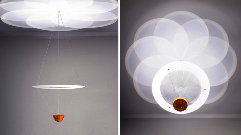 Optical Illusion Turns Simple Pendant Into an Elaborate Chandelier