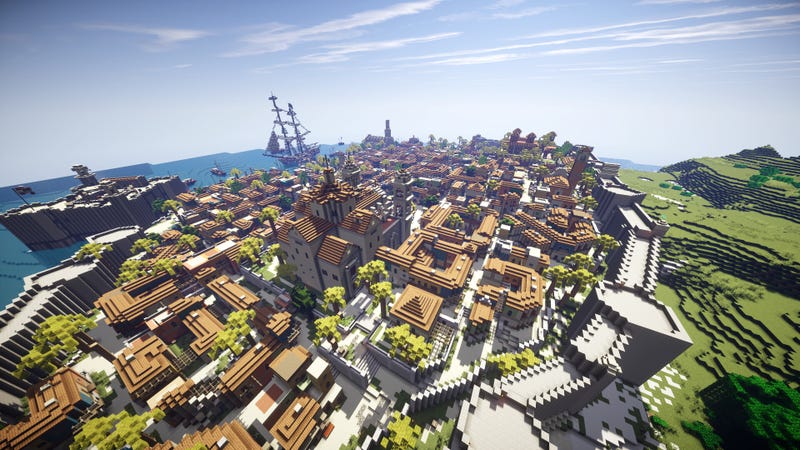 Havana from Assassin's Creed IV, Recreated in Minecraft