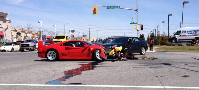 Noooooooo Ferrari F40 Destroyed In Test Drive