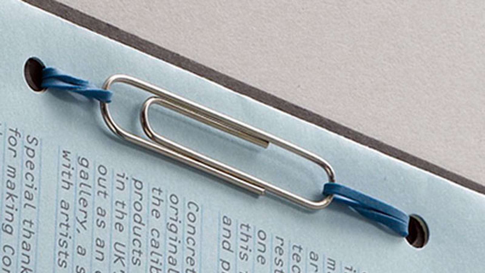 Bind Pages Together with a Paper Clip and a Rubber Band