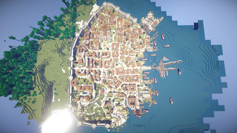 Havana from Assassin's Creed IV, Recreated in Minecraft